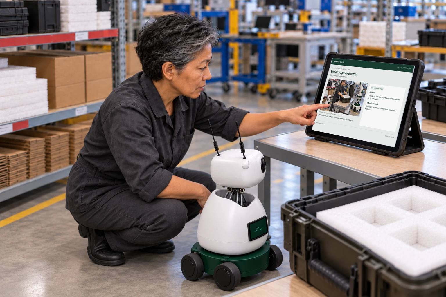 Worker and Mini consult a supported tablet/laptop: We find the enclosure revision, packaging specification and handling document.