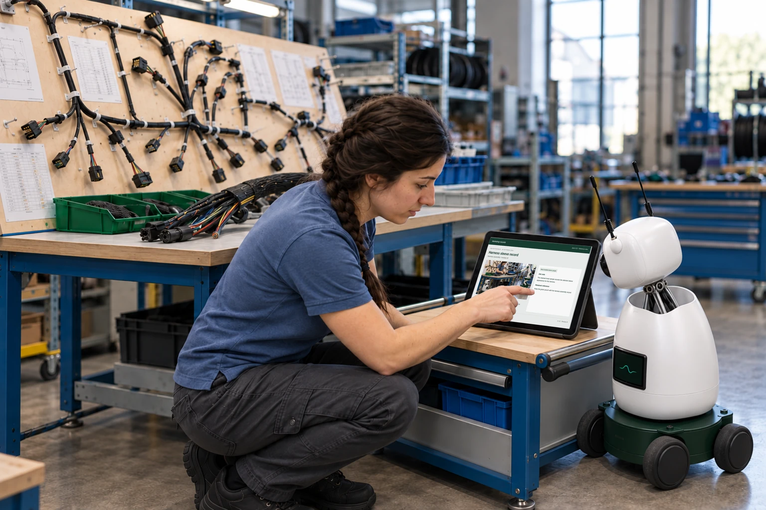 Worker and Mini consult a supported tablet/laptop: We find the harness revision, branch lengths and connector schedule.