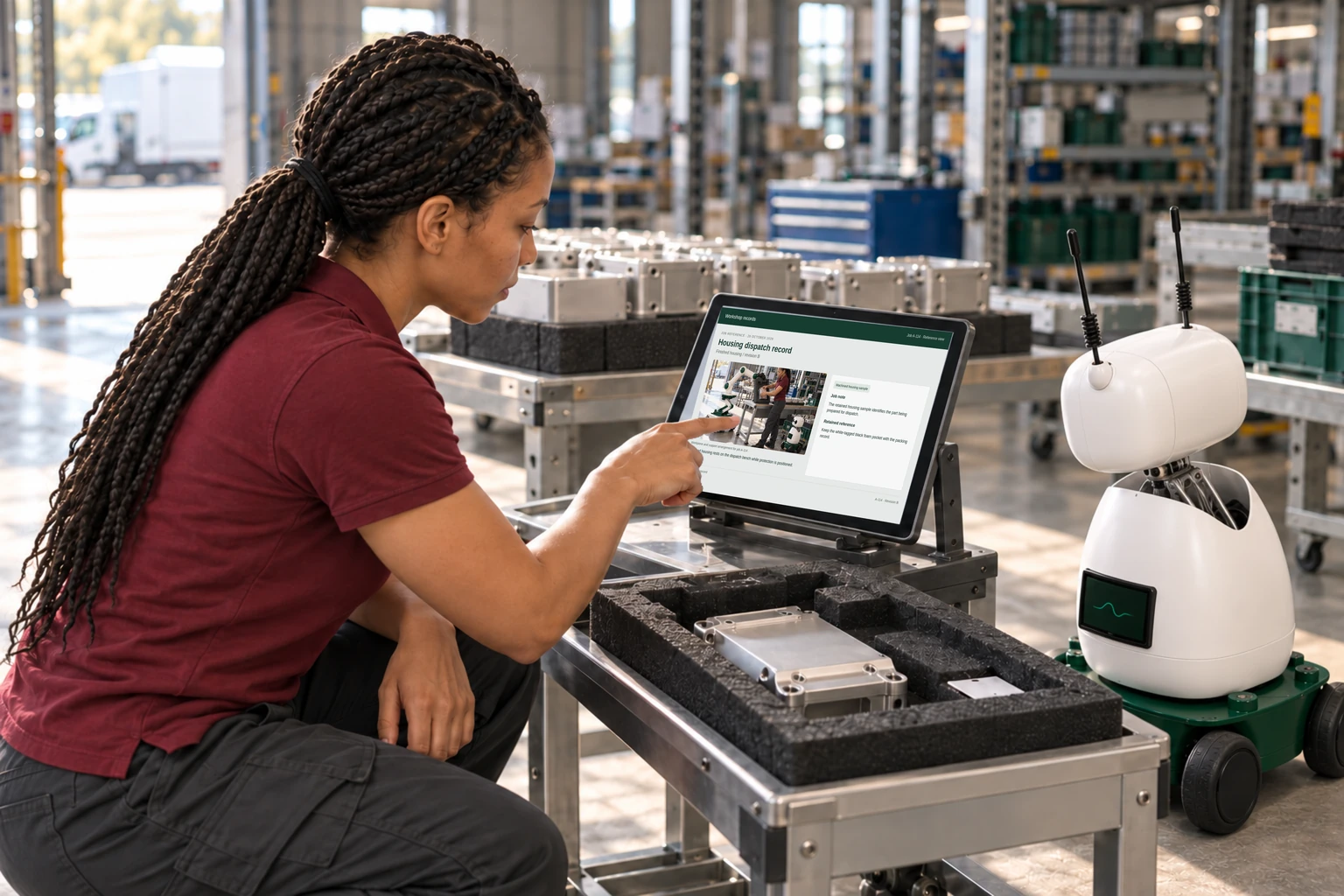 Worker and Mini consult a supported tablet/laptop: We find the component revision, protective-cap specification and packing instruction.