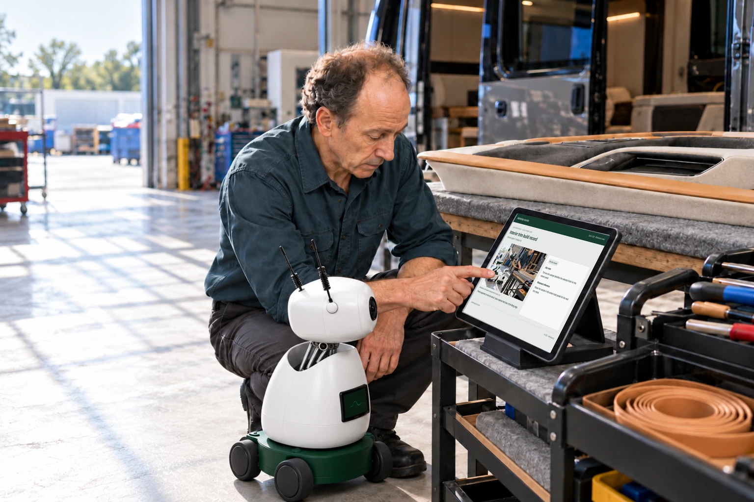 Worker and Mini consult a supported tablet/laptop: We find the build revision, trim specification and assembly notes.